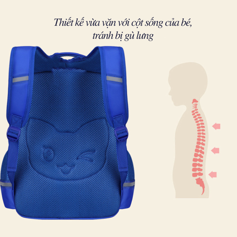 HÀNG LOẠI 1_Balo Cao Cấp Cho Học Sinh Tiểu Học Chất Liệu Vải Oxford Dày Chống Thấm Nước Hàng Sẵn Đủ Size