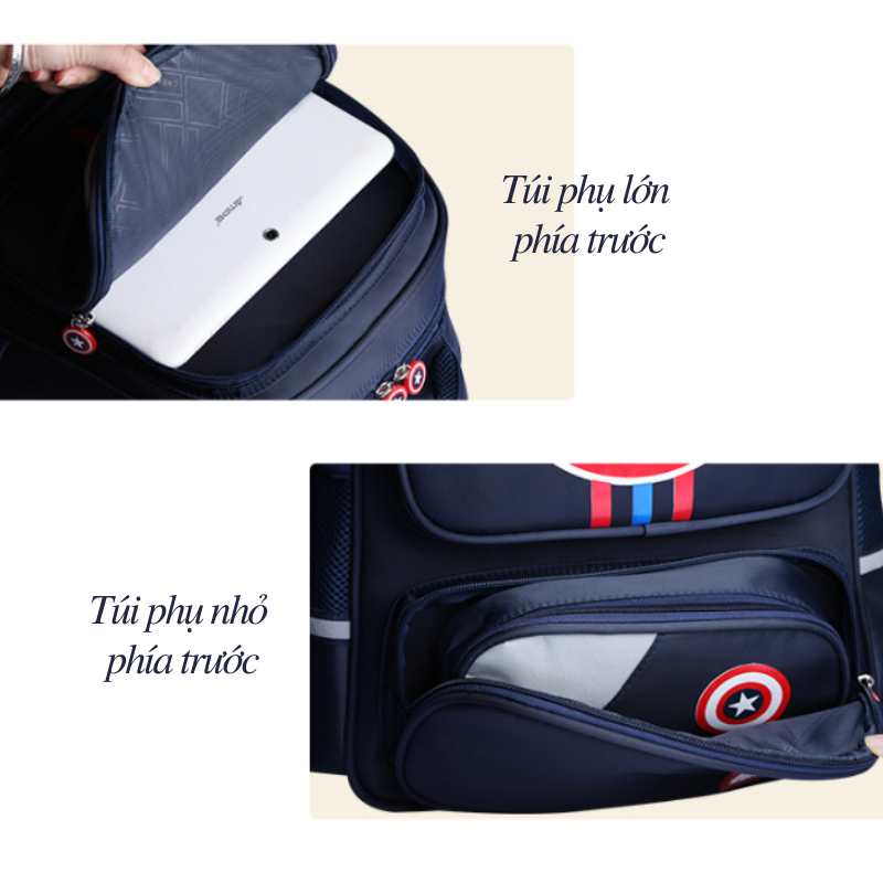 HÀNG LOẠI 1_Balo Cao Cấp Cho Học Sinh Tiểu Học Chất Liệu Vải Oxford Dày Chống Thấm Nước Hàng Sẵn Đủ Size