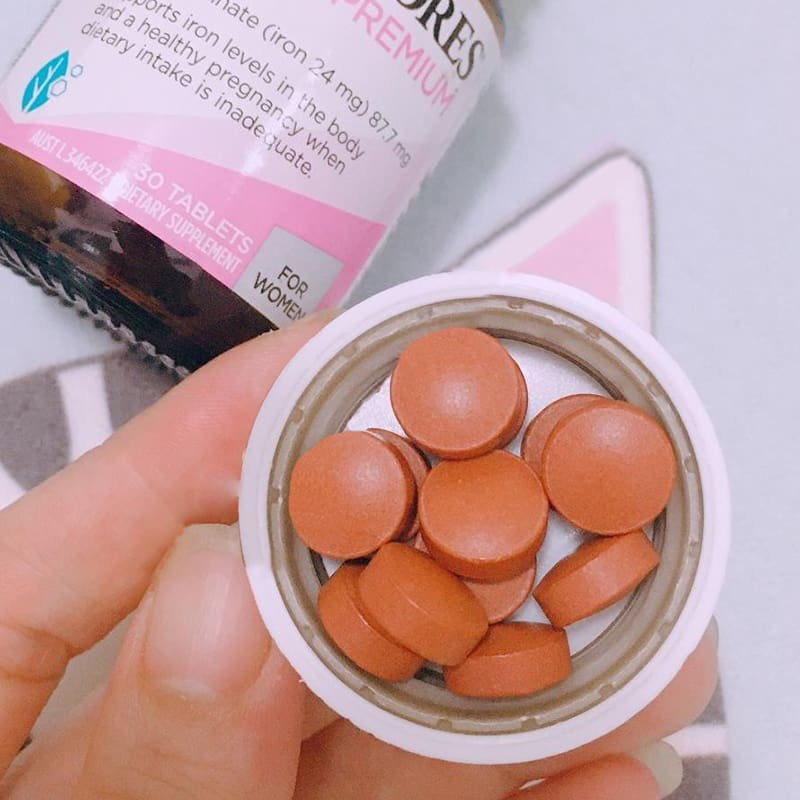 Viên uống bổ sung sắt cho bà bầu Pregnancy Iron Blackmores Úc 30 viên