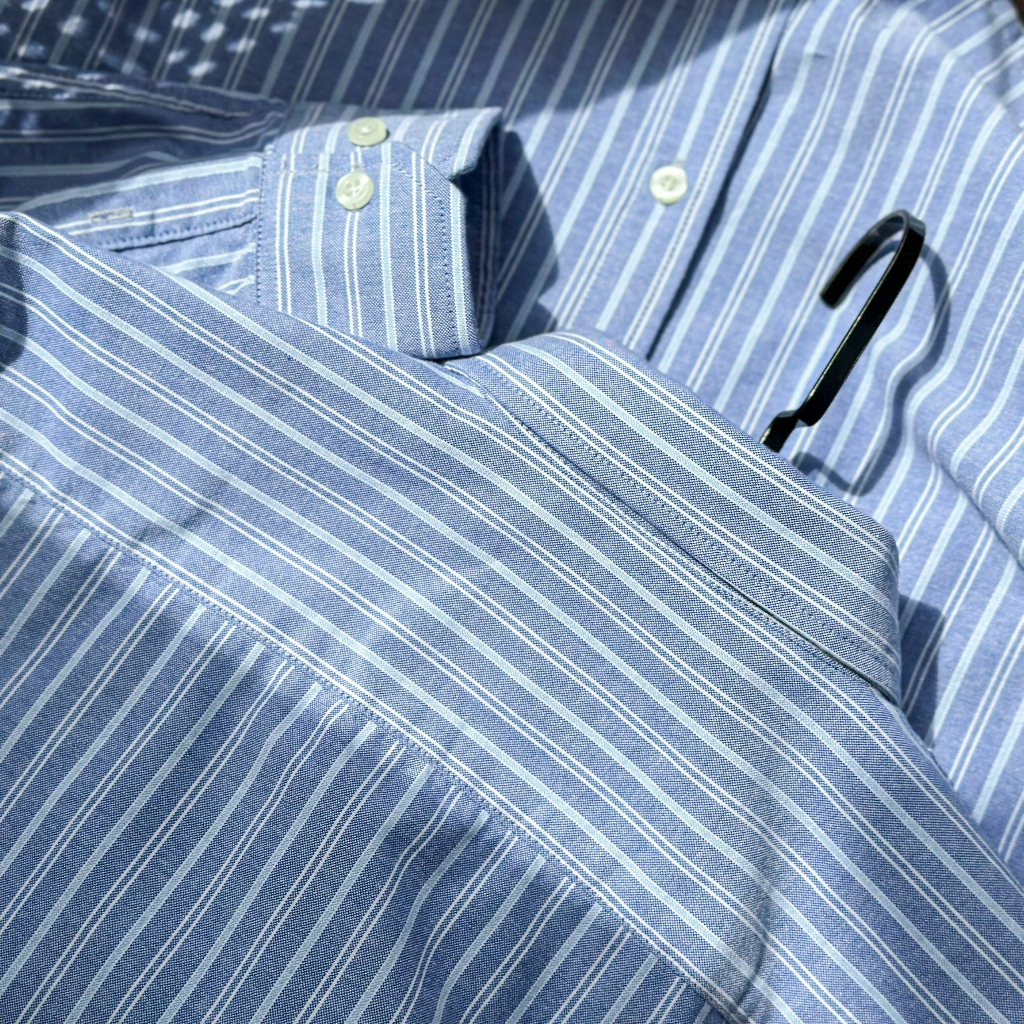 Áo Sơ Mi Nam Dài Tay By Cotton Blue Tripes Shirt 1222