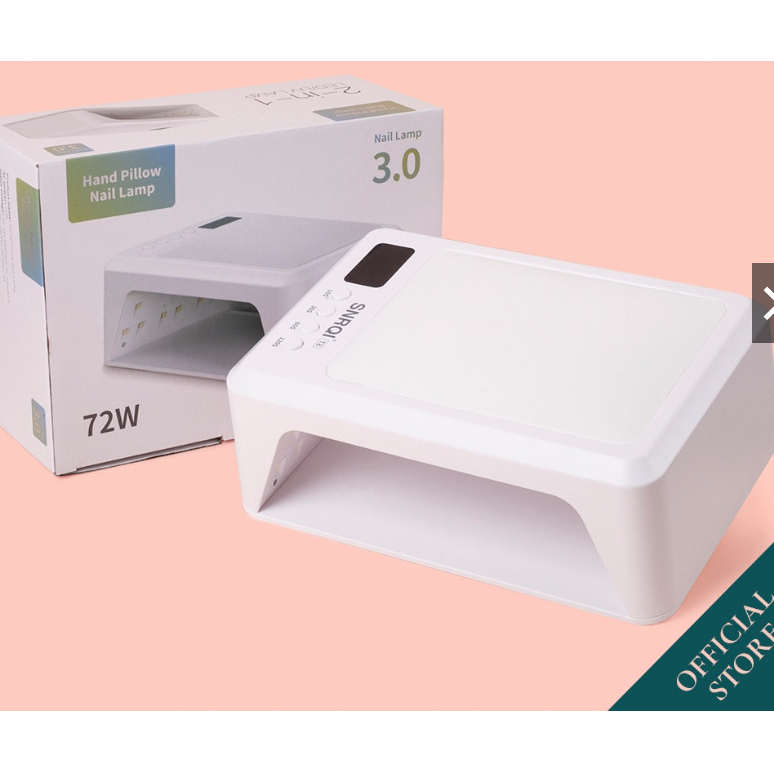 Máy hơ gel SNRQI T8 chính hãng 72W 60 bóng LED/UV - Máy hơ móng làm nail khoang rộng, có đệm kê tay (Bảo hành 3 tháng)