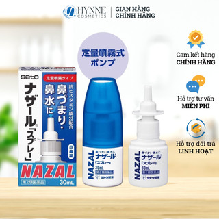 Xịt mũi Nazal Sato, xịt xoang mũi Nhật Bản, xịt nghẹt mũi nazal 30 ml - Hynne Cosmetics