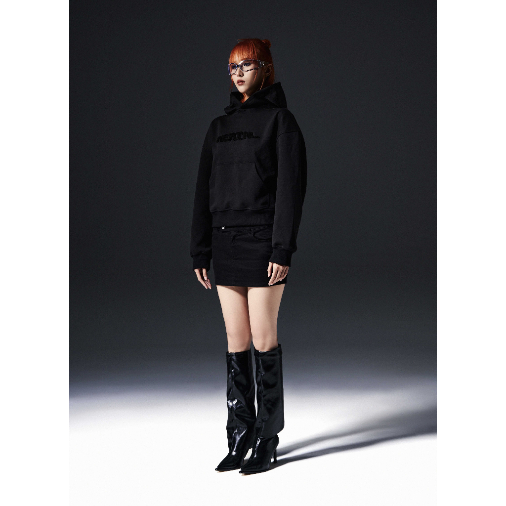 Áo Hoodie Unisex Thêu Xù Cao Cấp MENTAL® Ruffled Embroidery Oval - Boxy fit