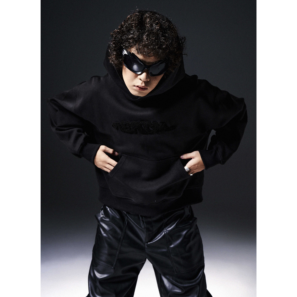 Áo Hoodie Unisex Thêu Xù Cao Cấp MENTAL® Ruffled Embroidery Oval - Boxy fit