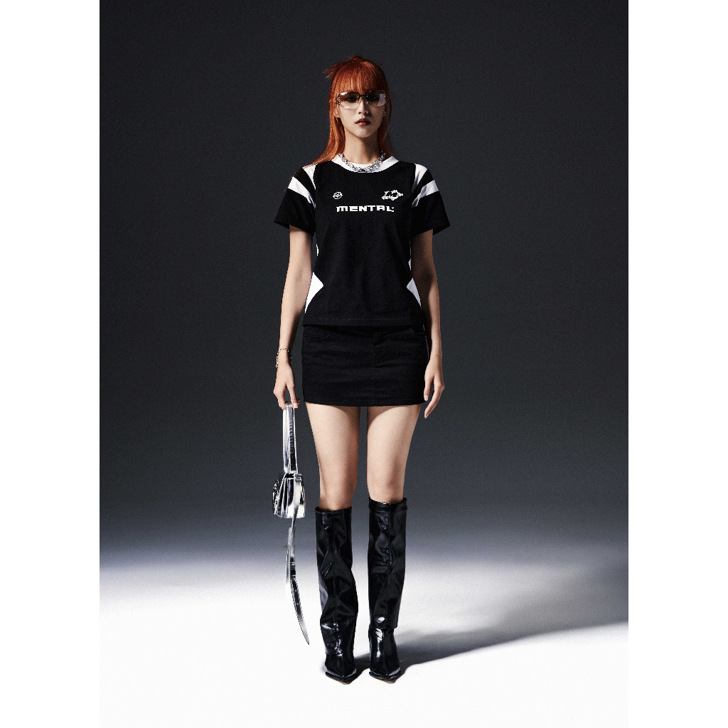 Áo Thun Nữ Tay Ngắn Thể Thao COMBINE MENTAL®️ Baby Tee - Phong Cách Blokecore