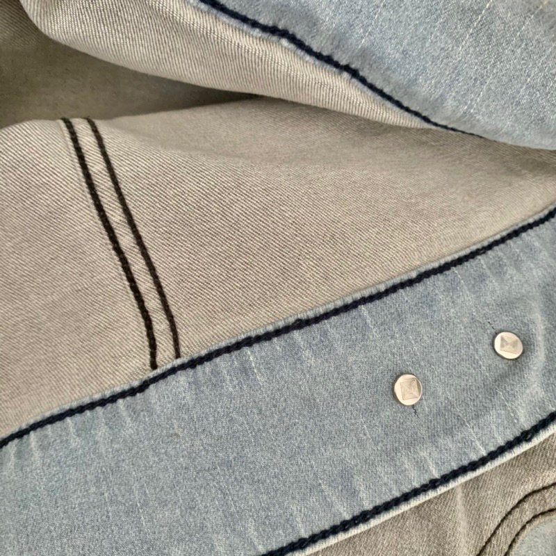 Áo Khoác Jeans Bò Unisex Dáng Ngắn Phối Màu Có Túi LULAROE Hàng Xuất Xịn Cao Cấp Chất Siêu Đẹp Nặng Tay XL