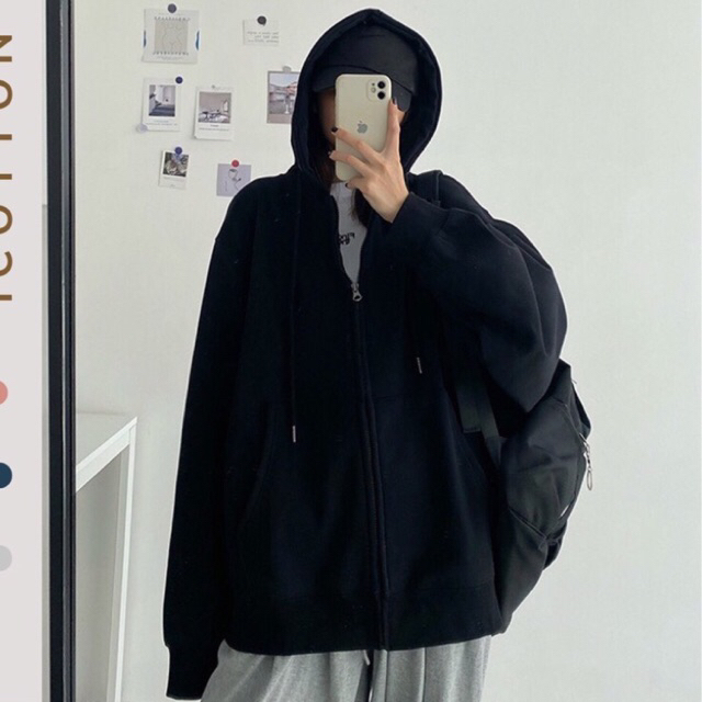 Áo khoác hodies zip ICT áo thu đông chất liệu nỉ Chân Cua có mũ khoá kéo phong cách trẻ trung A36