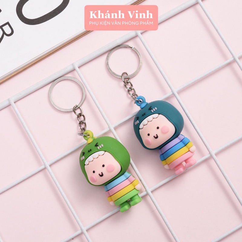 Bộ 2 Móc Khoá Hình Khủng Long Cosplay Búp Bê
