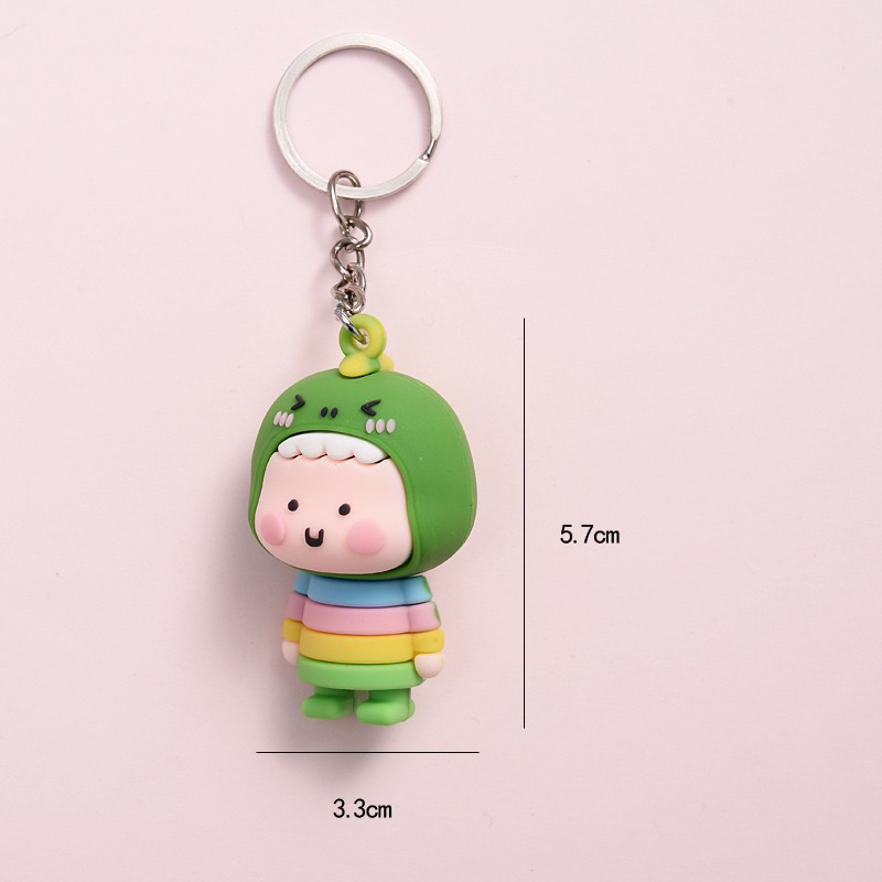 Bộ 2 Móc Khoá Hình Khủng Long Cosplay Búp Bê