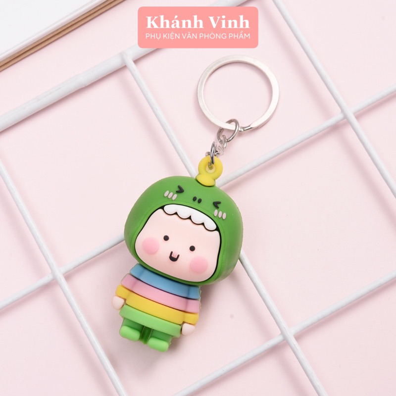 Bộ 2 Móc Khoá Hình Khủng Long Cosplay Búp Bê