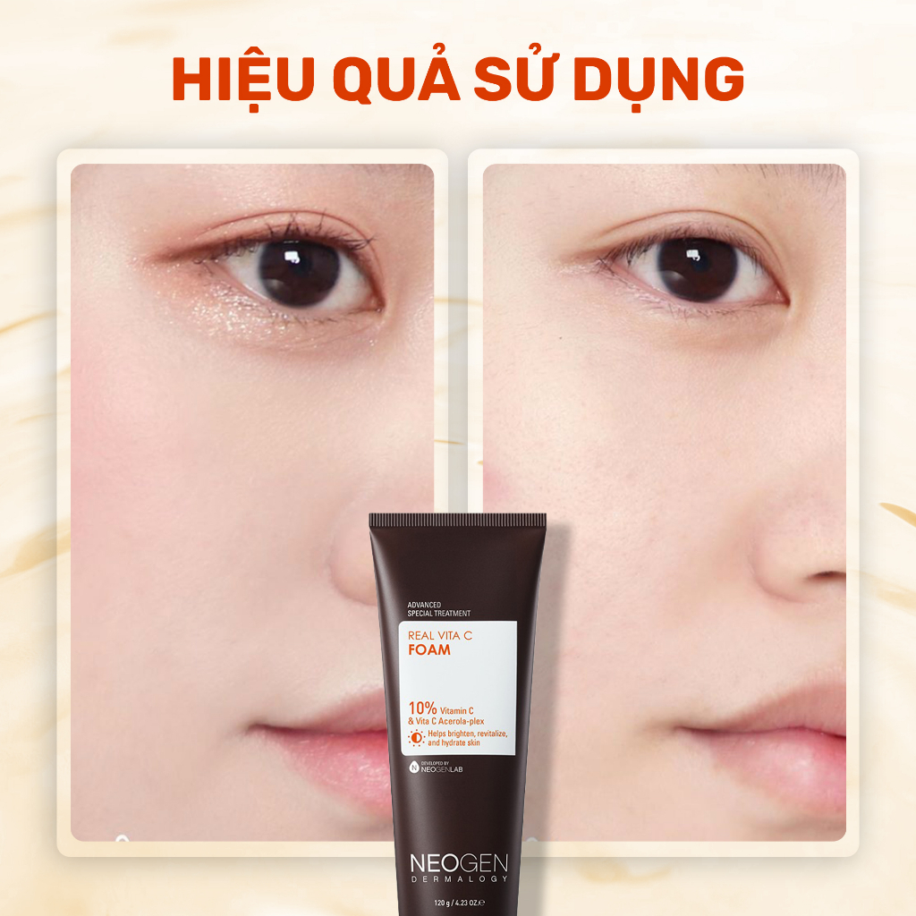 Sữa Rửa Mặt Sạch Sâu Và Làm Sáng Da – Real Vita C Foam Neogen Dermalogy