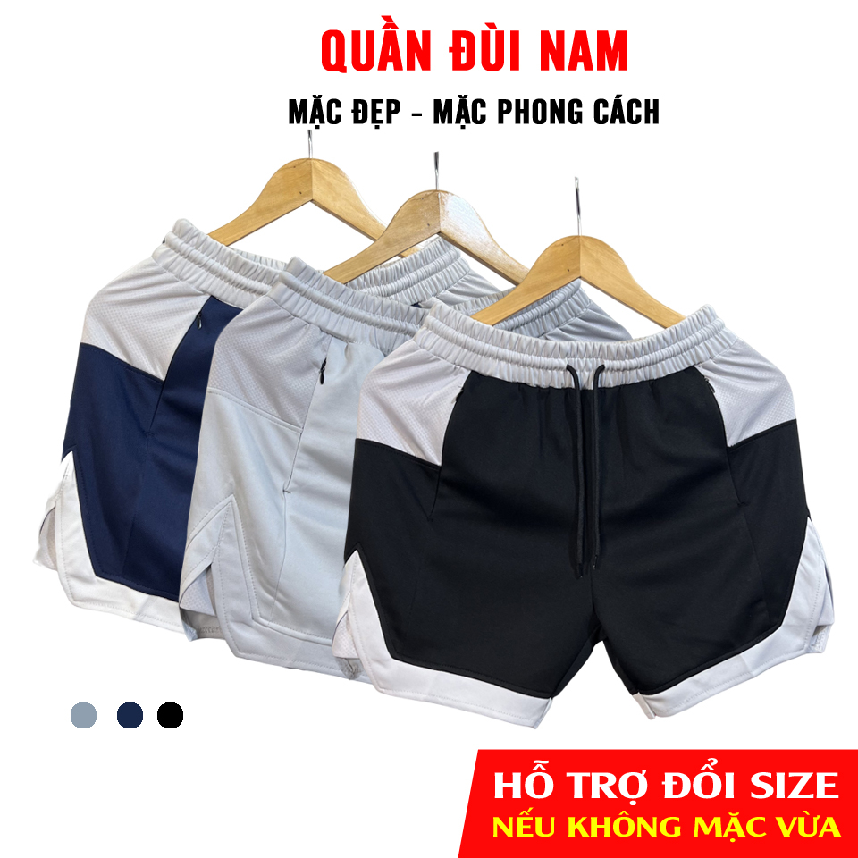 Quần đùi nam dáng ngắn phù hợp tập thể thao chạy bộ, tập gym, hoặc mặc ở nhà - PL