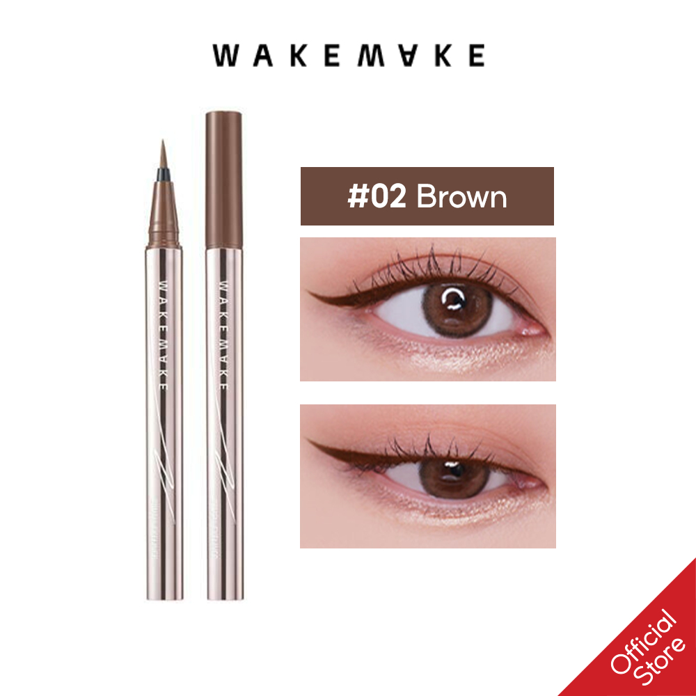 Kẻ Mắt Nước Chống Lem WAKEMAKE Any-Proof Brush EyeLiner 0.6g