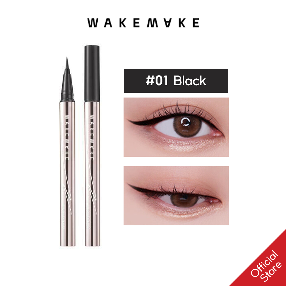 Kẻ Mắt Nước Chống Lem WAKEMAKE Any-Proof Brush EyeLiner 0.6g