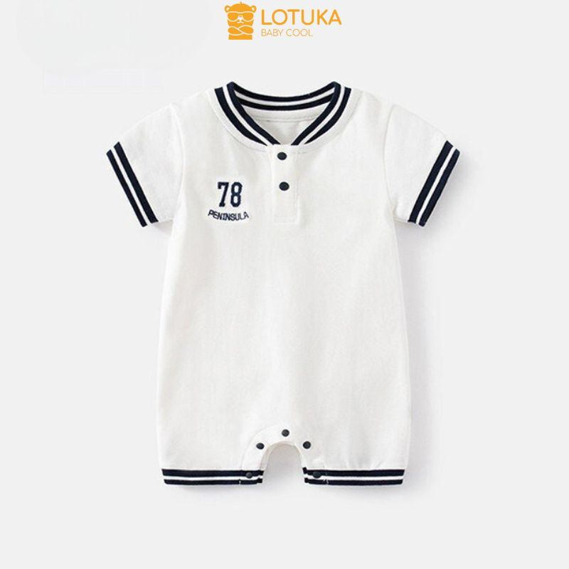 Body Đùi Kẻ Sọc LOTUKA, BodySuit Mùa Hè Cho Bé Trai Bé Gái, Chất Thun Lạnh Mềm Mát Size 3-12kg