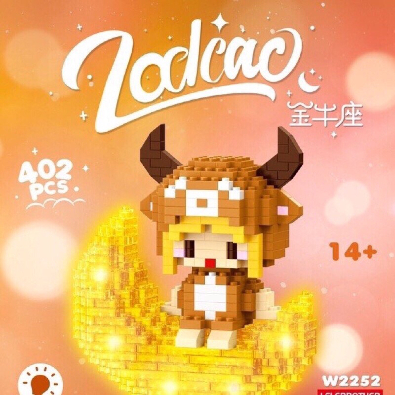 Xếp hình 3D cung hoàng đạo phát sáng, lego phát sáng có kèm đèn