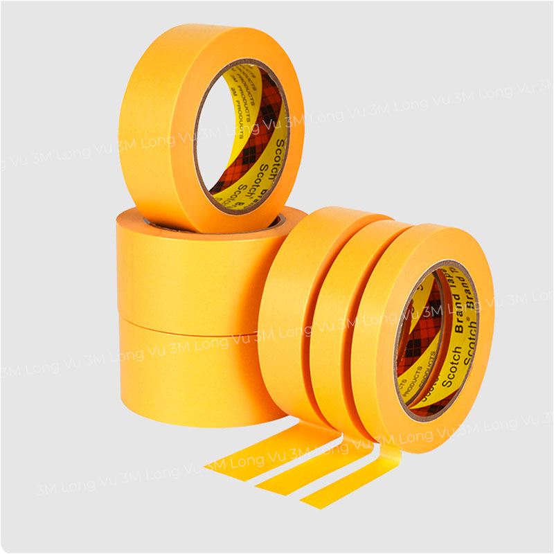 Băng keo giấy che sơn 3M 243J Masking Tape băng keo giấy che sơn cao cấp - 3M Long Vu
