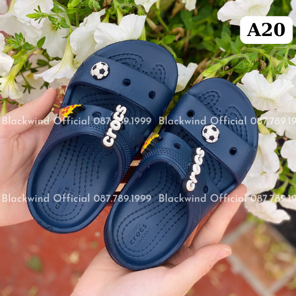 Dép C.ross Trẻ Em Quai  Ngang Có Lỗi Cắt Đã Ép Keo Rất Chắc Chắn