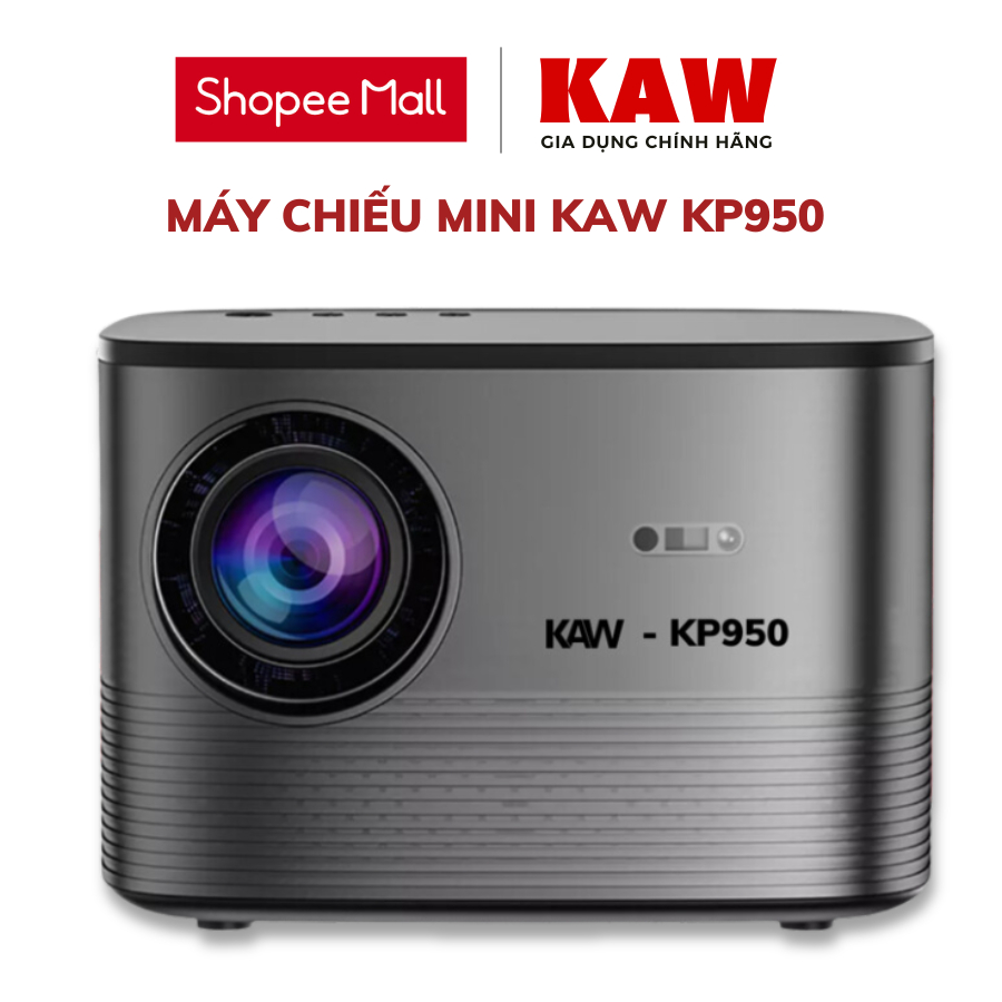 Máy Chiếu Mini KP950 Chính Hãng KAW Chất Lượng Siêu Nét Hỗ Trợ 4K, Độ Sáng Cao, Hệ Điều Hành Androi 10 Bảo Hành 12 Tháng