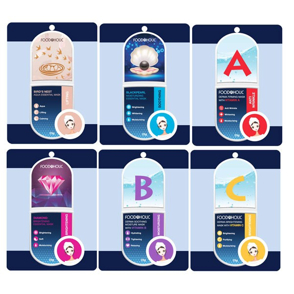 Mặt Nạ Giấy Foodaholic Essential Mask Chăm Sóc Da Toàn Diện