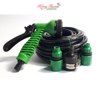 Bộ Vòi Xịt Nước Tưới Cây, Rửa Xe đa năng 7 Trong 1, Kèm 15m Dây 8/11 Hồng Thanh Garden