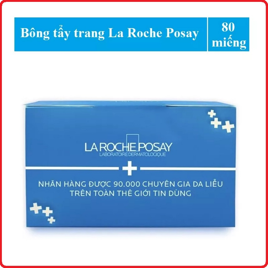 Bông tẩy trang cao cấp La Roche Posay loại 80 miếng