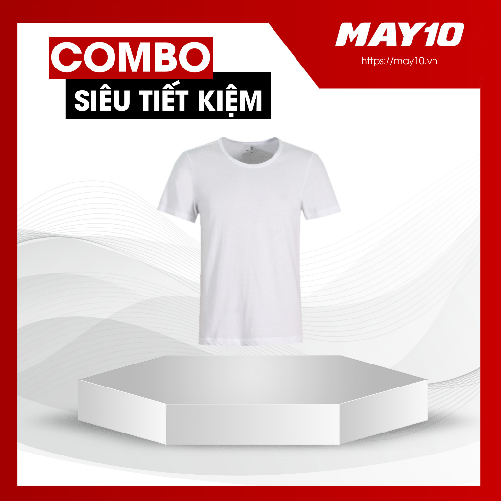 COMBO siêu tiết kiệm áo lót có tay nam may 10+quần đùi+tất cổ cao nam May 10 55k (giao màu ngẫu nhiên)