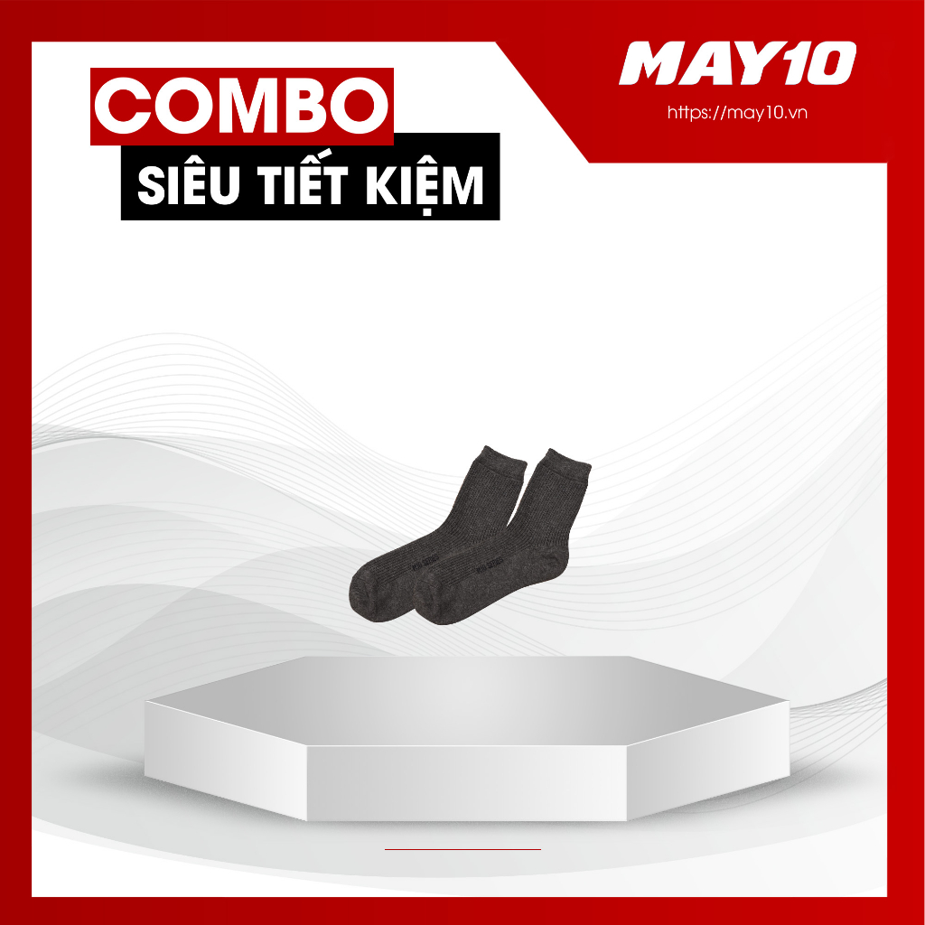 COMBO siêu tiết kiệm áo lót có tay nam may 10+quần đùi+tất cổ cao nam May 10 55k (giao màu ngẫu nhiên)