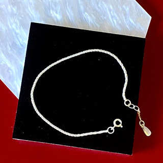 Lắc tay nữ dây bạc xù lấp lánh, chuẩn bạc 925 blue jewelry
