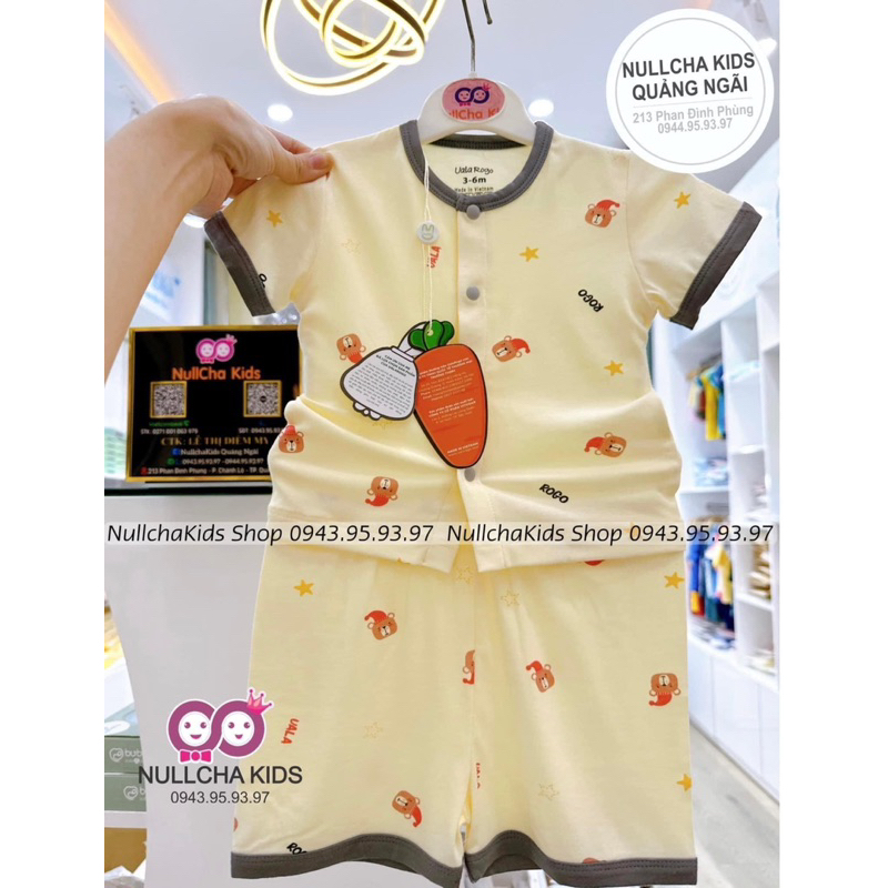 Bộ Cộc Tay Petit Uala Rogo Cao Cấp Cho Bé 3m-12m