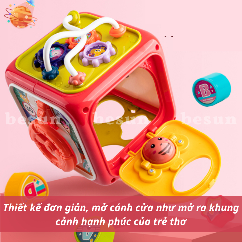 Hộp âm nhạc BESUN đa năng cho bé giáo dục phát triển sớm cho bé 6 mặt - nhạc Tiếng Anh