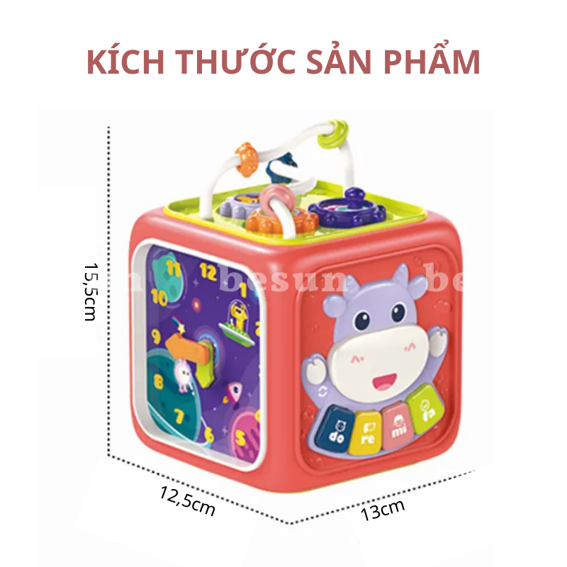 Hộp âm nhạc BESUN đa năng cho bé giáo dục phát triển sớm cho bé 6 mặt - nhạc Tiếng Anh