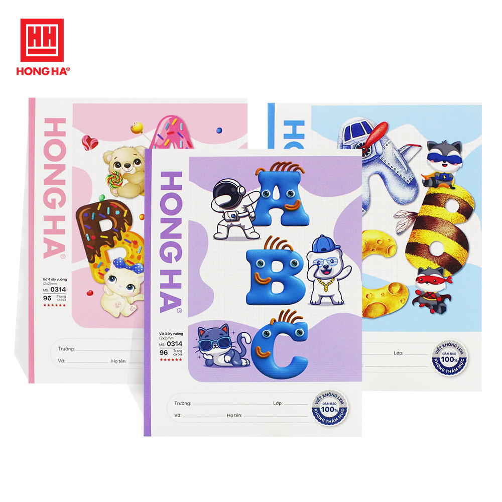 Vở 4 ô ly 96 trang Hồng Hà Class ABC - 0314