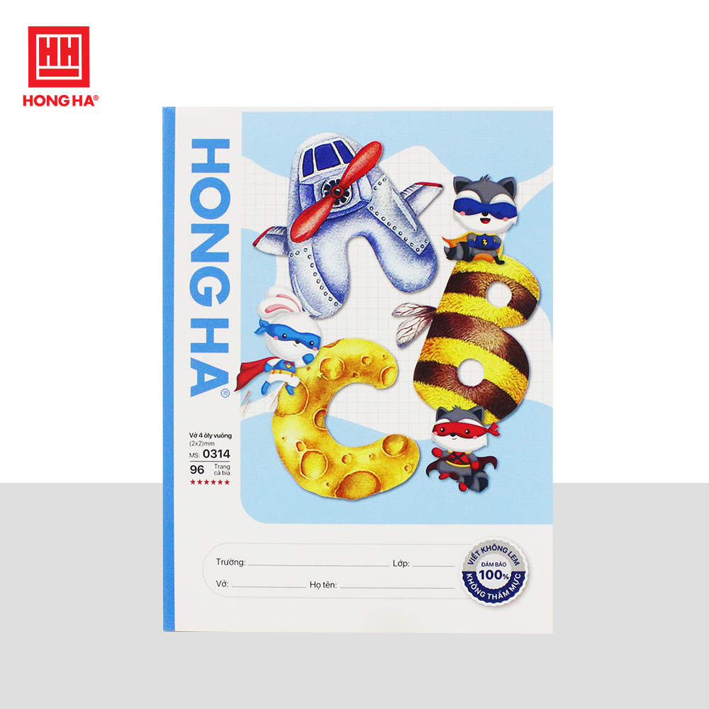 Vở 4 ô ly 96 trang Hồng Hà Class ABC - 0314