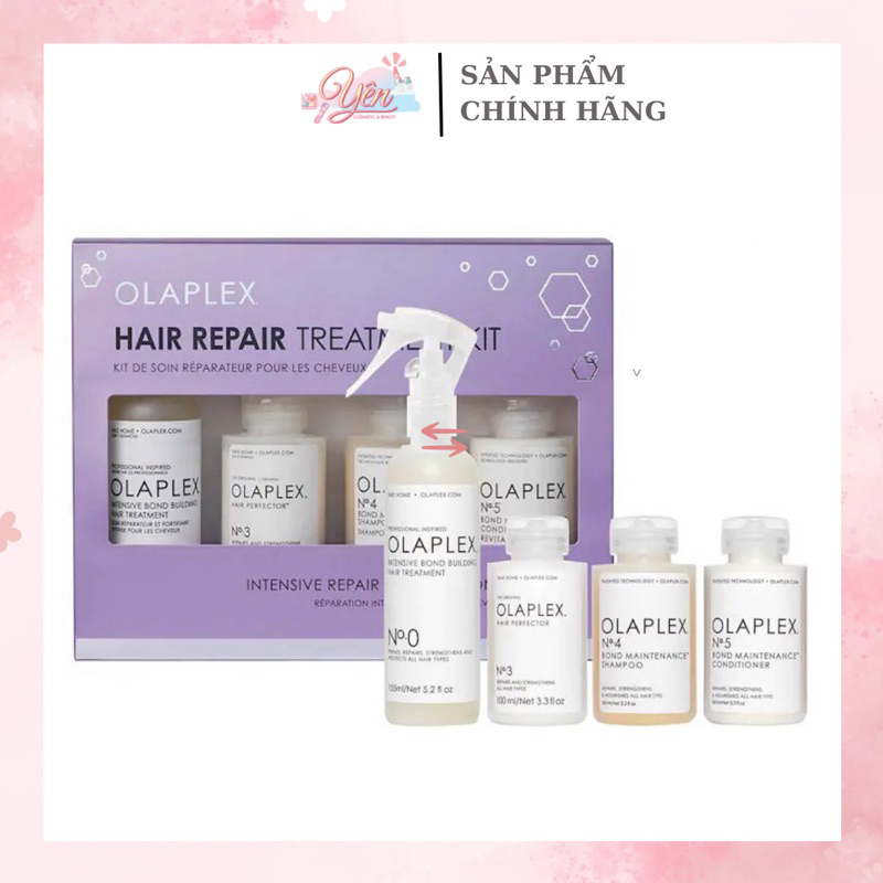 Set dưỡng tóc Olaplex Hair Repair Treatment set No.3, No.0, No.4 & No.5