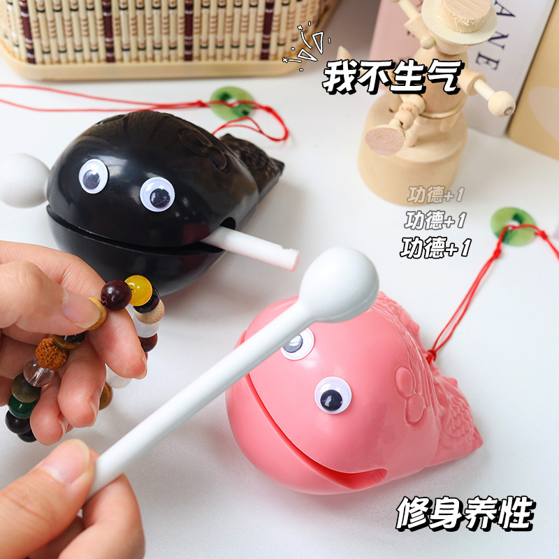 Mõ tụng kinh mini cá gỗ hot tiktok giúp giảm stress hiệu quả