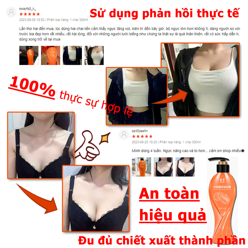 Sữa tắm nở ngực đu đủ 300ml nở ngực với thành phần tự nhiên thúc đẩy sự phát triển của ngực ngăn ngừa chảy xệ ngực