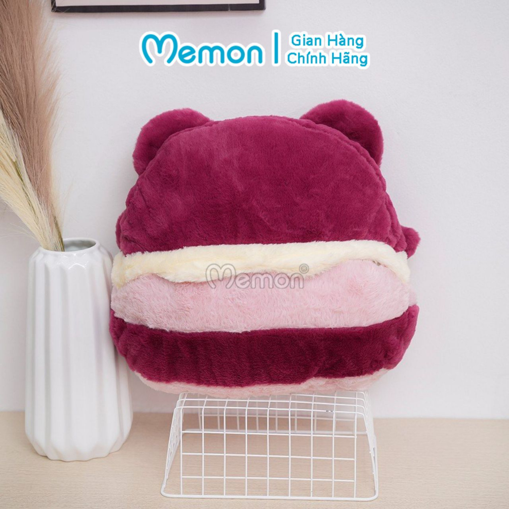 Gối Chăn Mền Bộ Bốn Pooh Vàng, Stitch Xanh, Lotso Đậm, Lotso Nhạt Mềm Mịn Cao Cấp Memon