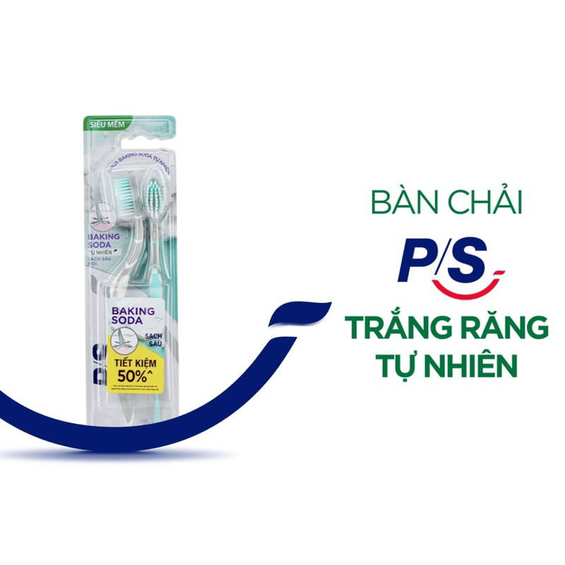 Combo 2 Bàn chải đánh răng P/S Muối tự nhiên sạch khuẩn, trắng răng