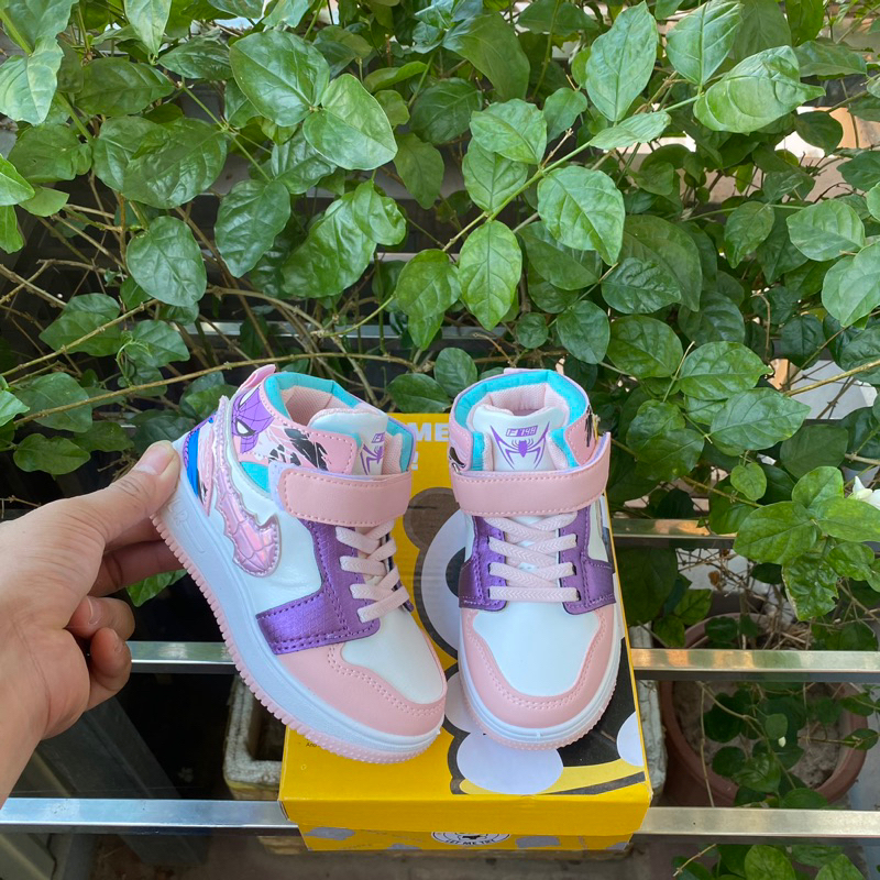 Giày thể thao cổ cao 2023 in hình siêu nhân Mã AJ-8 Quảng Châu cao cấp size từ 26 đến 37