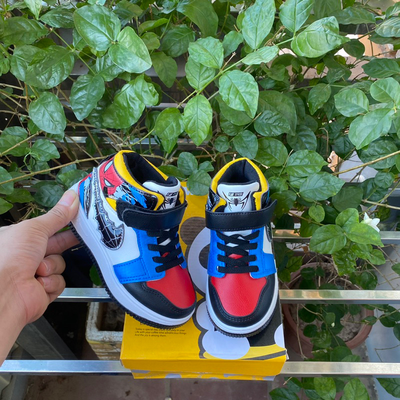 Giày thể thao cổ cao 2023 in hình siêu nhân Mã AJ-8 Quảng Châu cao cấp size từ 26 đến 37