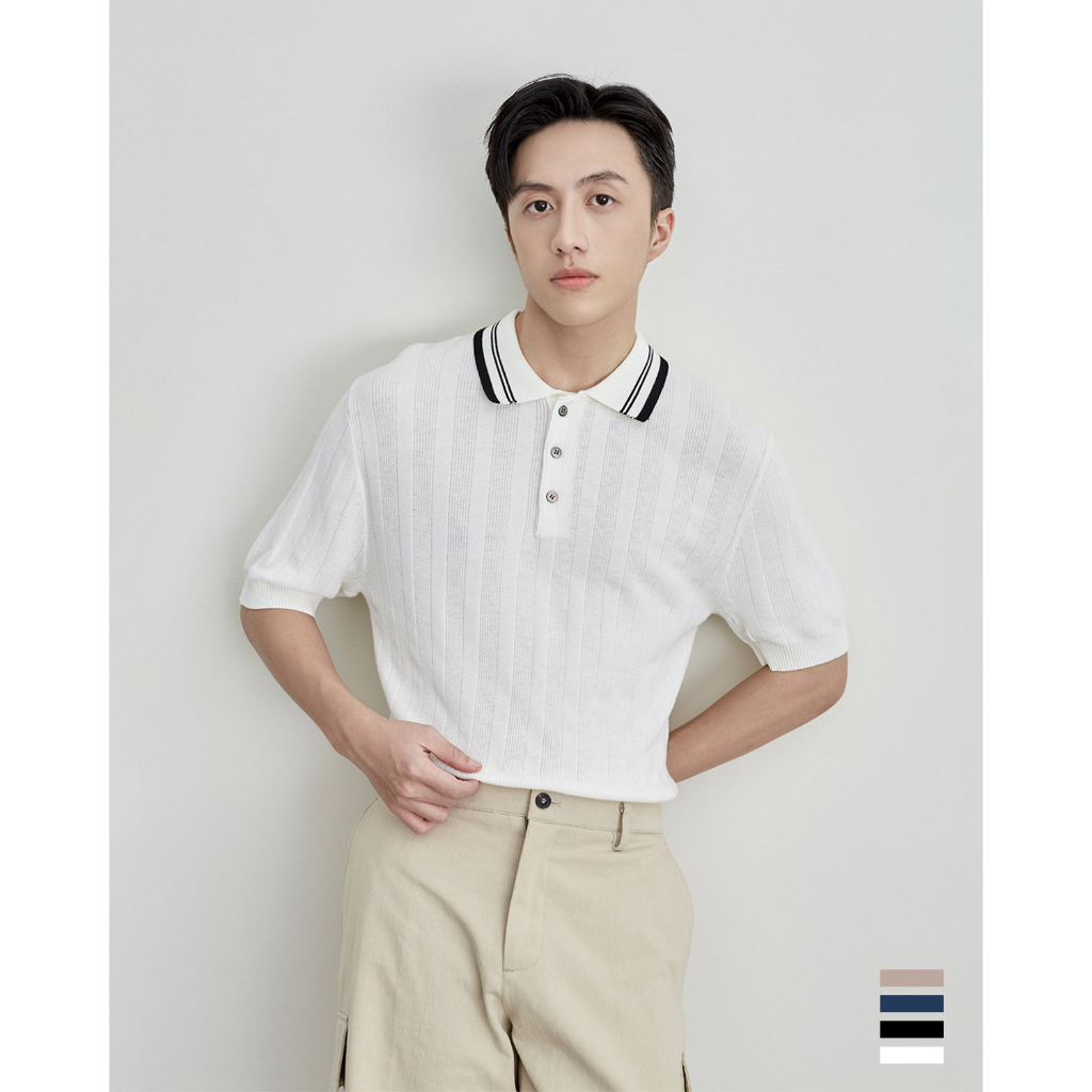 Áo polo nam ngắn tay cổ viền - Dwarfs - Hemingway Line Collar Knit