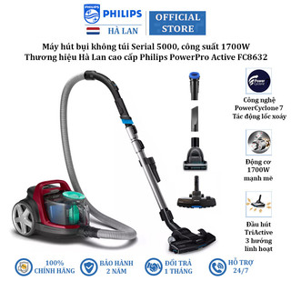 Máy hút bụi philips powerpro active fc8632 serial 5000 công suất 1700w