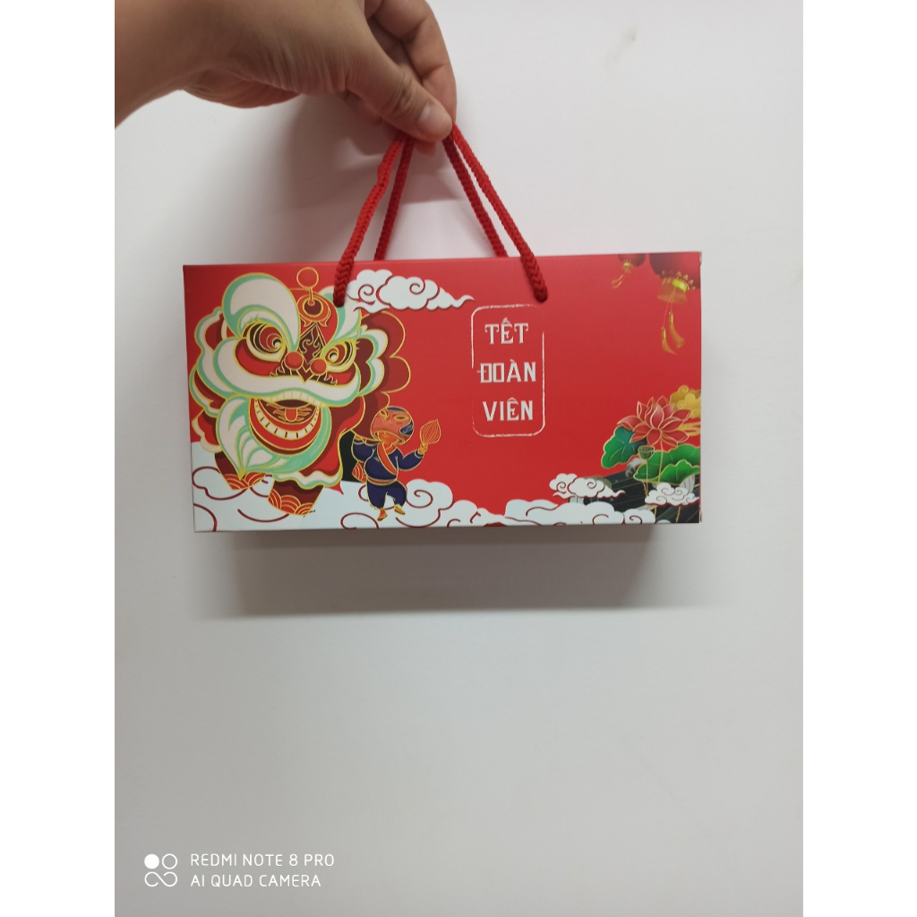 Set 10 Hộp đựng 2 bánh trung thu 125g - 250g Màu Đỏ Hạc