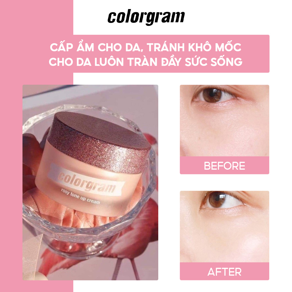 Kem Nâng Tone, Làm Sáng Da Colorgram Rosy Tone-up Cream 50ml