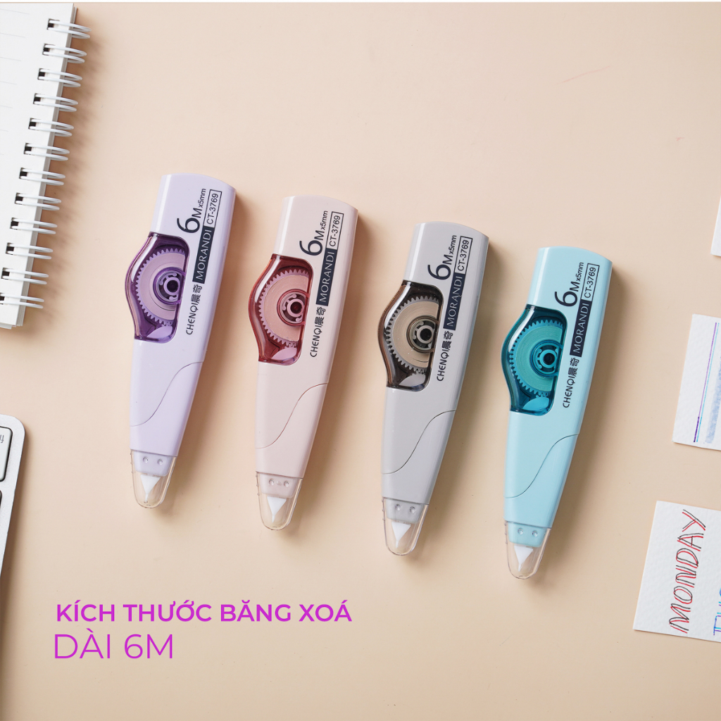 Bút Xóa Kéo, Băng Xóa Giấy Cao Cấp Đa Dạng Mẫu Mã Màu Sắc Cho Học Sinh, Văn phòng