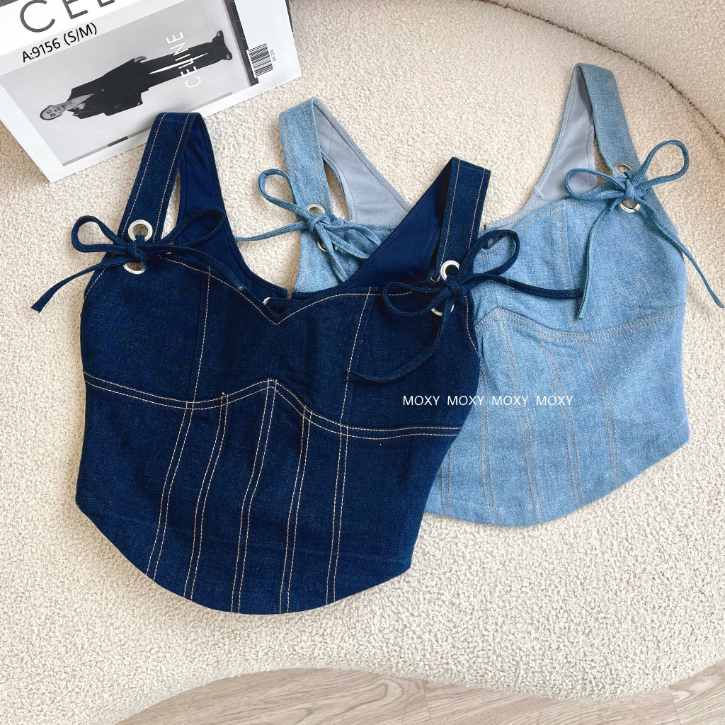 SP009156-Áo jean đan dây sau