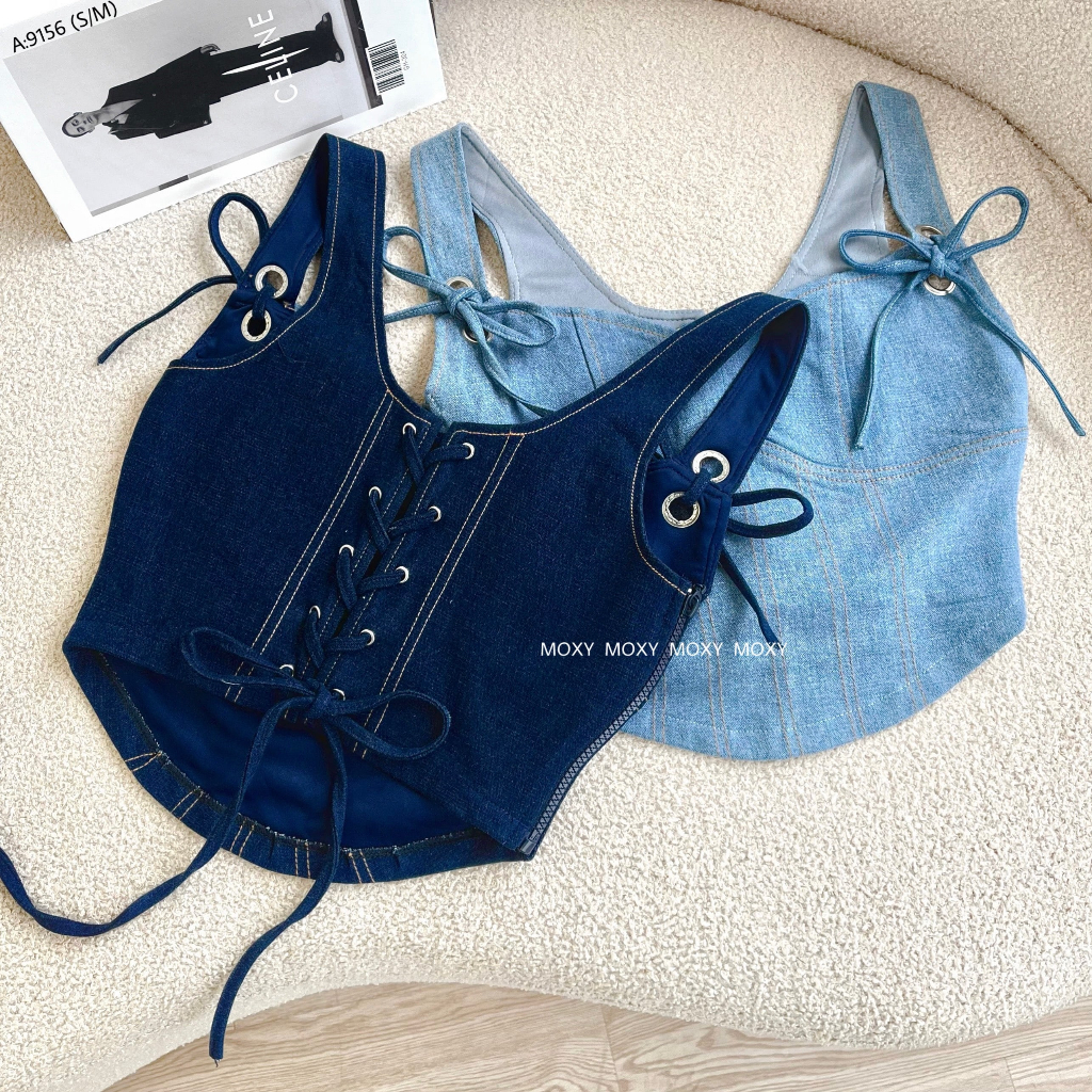 SP009156-Áo jean đan dây sau