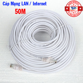 Dây cáp mạng LAN Internet đúc bấm sẵn dài 50m chuẩn cat 5e - tiếp KingMaster