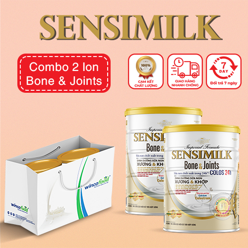 Combo 2 lon Sữa non Wincofood SENSIMILK BONE & JOINTS (800g/lon) - Hỗ trợ cơ - xương - khớp cho người lớn